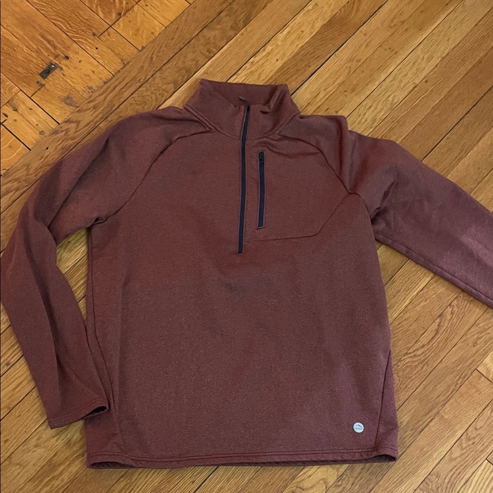 L.L. Bean Weathered Rust Quarter Zip Pullover